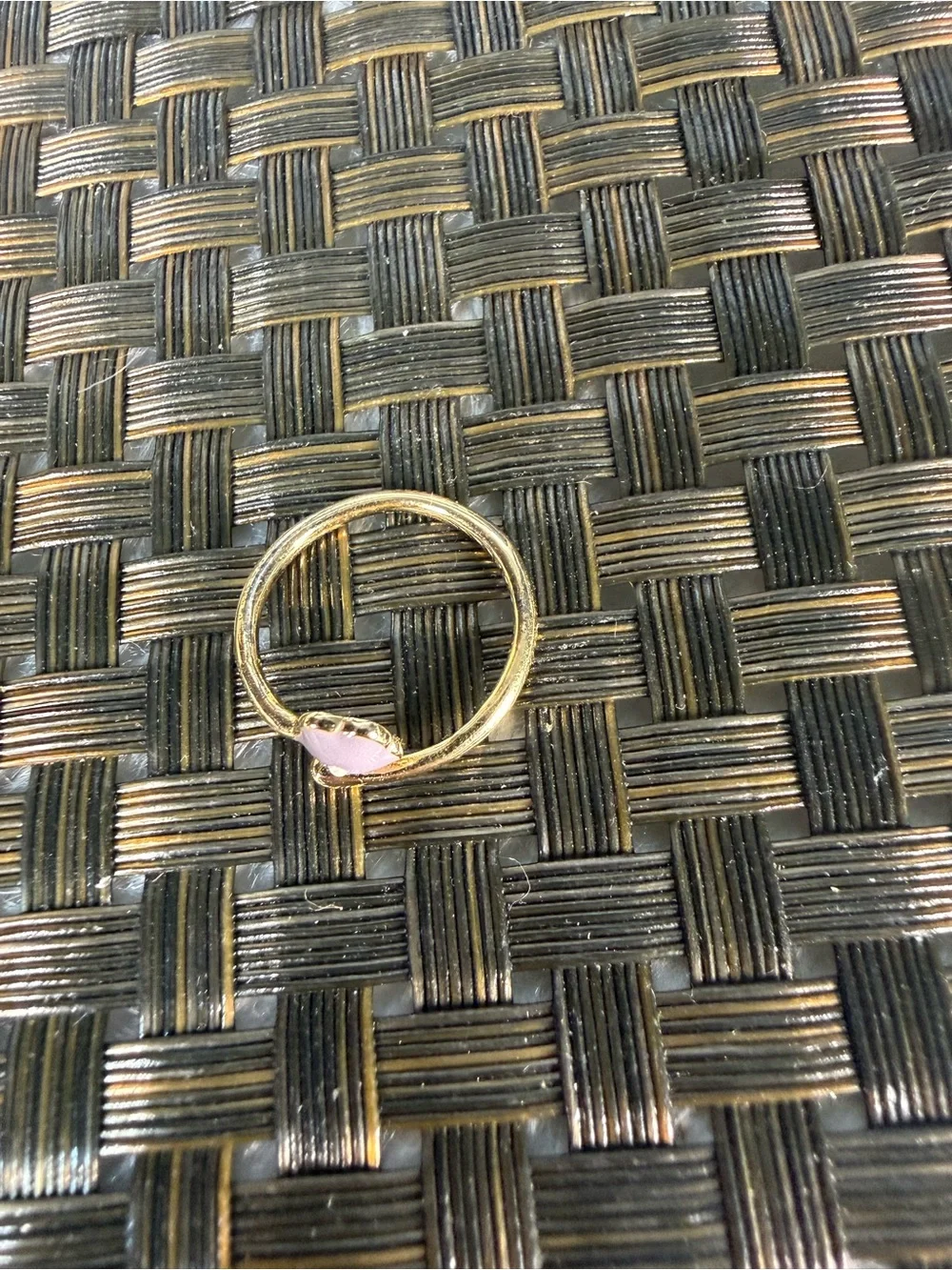 FR Vault Gold Ring with Lavender Stone Accent by